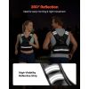 Adjustable Weighted Vest, 20-32 lbs Comfortable X-Shape Body Weight Vest Set with 6 Weight Packs and Reflective Stripe, for Men Women