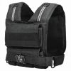 35lb Adjustable Weighted Vest, Iron Weight Training Vest with Shoulder Pad & Reflective Stripes for Running(Only load-bearing vest)