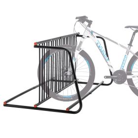 10-Bike Heavy-Duty Outdoor Bike Rack - Double-Sided Steel Storage Stand For Garages, Yards & Shops - Easy Assembly (Option: black)