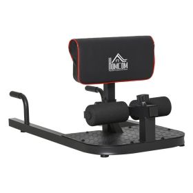 Soozier 3-in-1 Padded Push Up Sit Up Deep Sissy Squat Machine Home Gym Fitness Equipment, Black (Option: black)